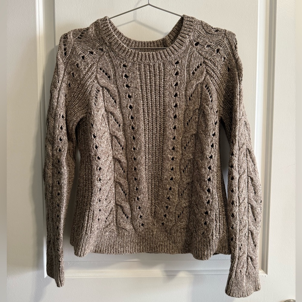 Lucky Brand BrownCable Knit Sweater
